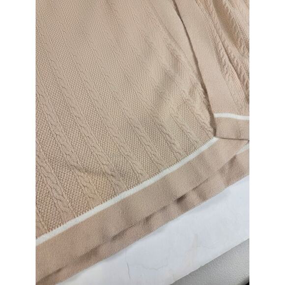 Zyia Cable Knit Clotilde Tan Maxi Length Cardigan Large - Picture 4 of 6